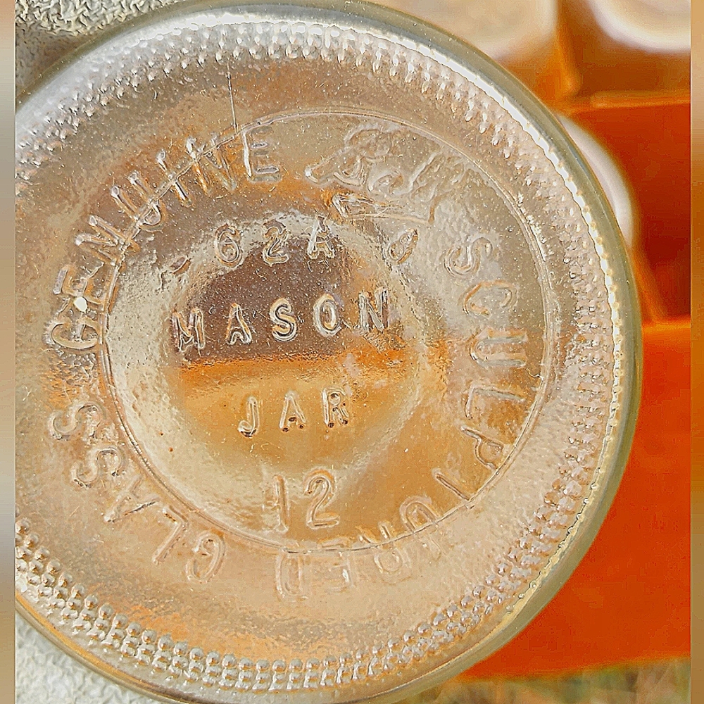 Vintage ball and kerr quart mason jars